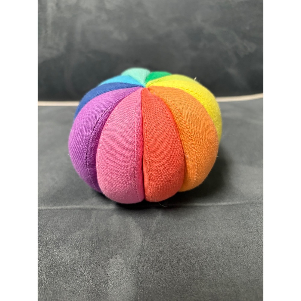 Lovevery Rainbow ball Fabric Sensory Plush Montessori Infant Toy Multi Color